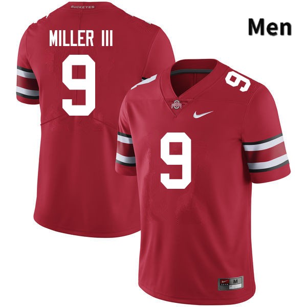 Ohio State Buckeyes Jack Miller III Men's #9 Scarlet Authentic Stitched College Football Jersey